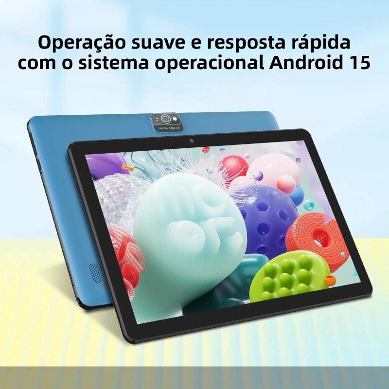 Tablet Android 15 De 10 Polegadas 128GB RAM 9GB 64GB Armazenamento